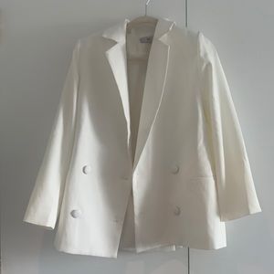 NWT Adika Oversized White Blazer Padded Size XS